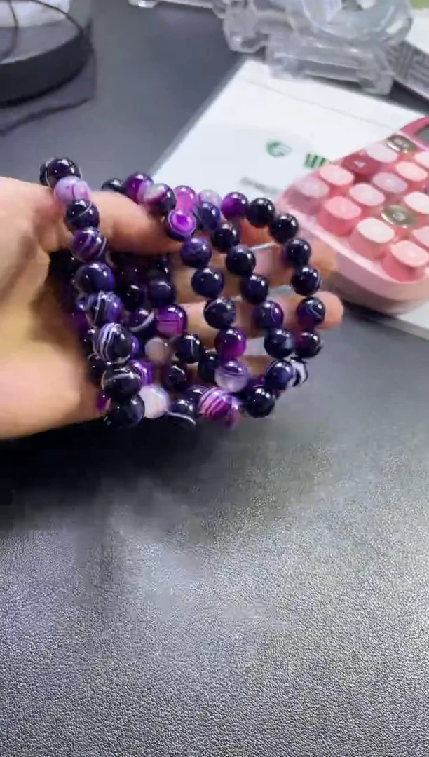 未镶嵌手串玛瑙/玉髓手串多样性发一件