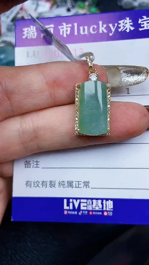 颈饰银S925镶嵌翡翠2413