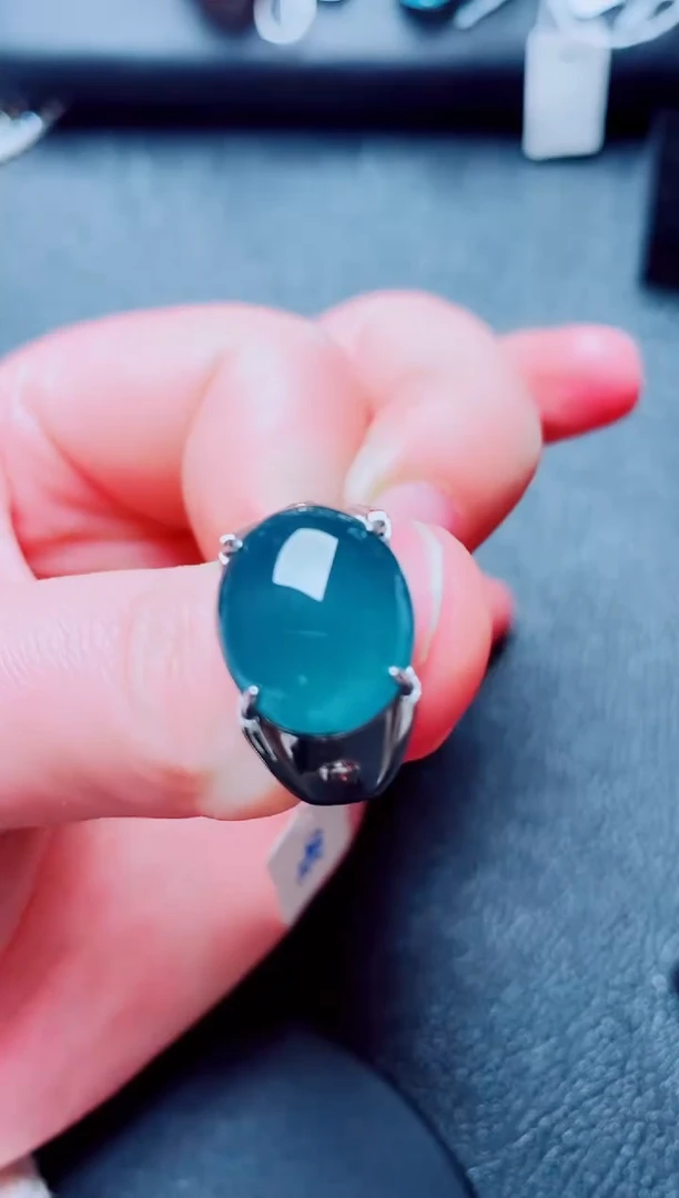 银S925镶嵌戒指翡翠111