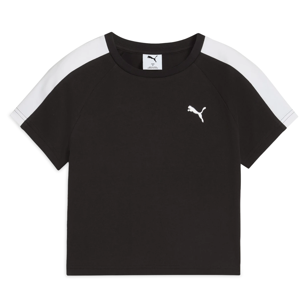 【滔搏联动】PUMA/彪马女子运动休闲拼色修身短款短袖T恤63292501