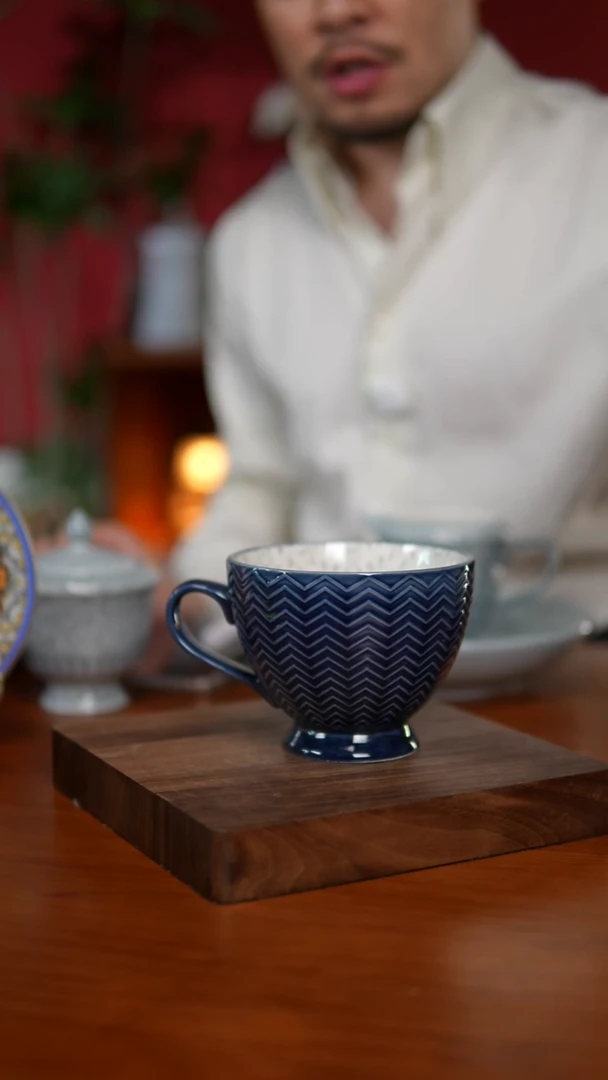 陶瓷A020 早餐杯带勺子