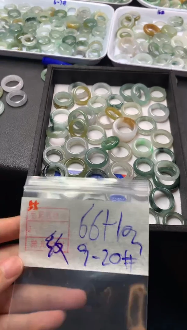 未镶嵌定制翡翠戒圈76元毛货需精抛多样性发一纹