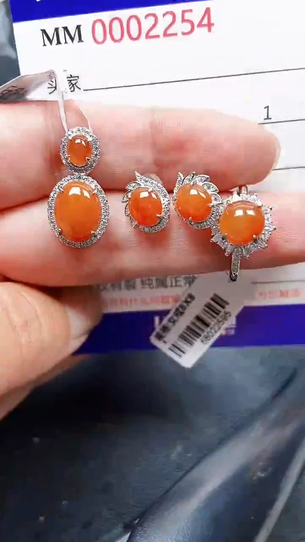 颈饰银S925镶嵌翡翠2254