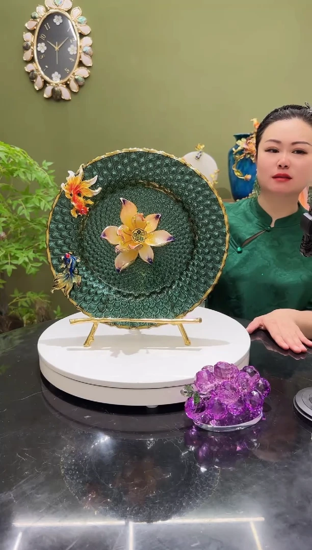 合金珐琅彩  赏盘