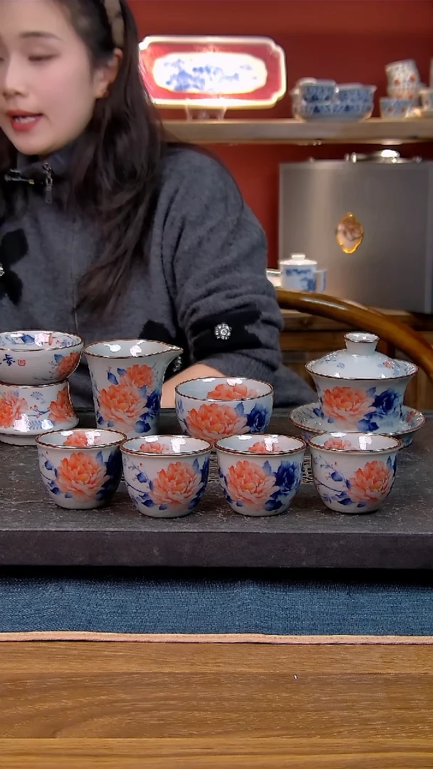 简装家用款8件套 老陶泥开片纹陶瓷茶具