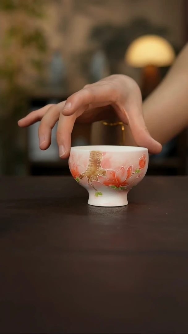 杯景德镇陶瓷杯碗柴烧多人