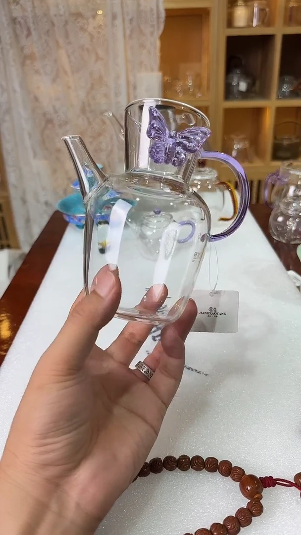 紫色蝴蝶执壶。。。。。