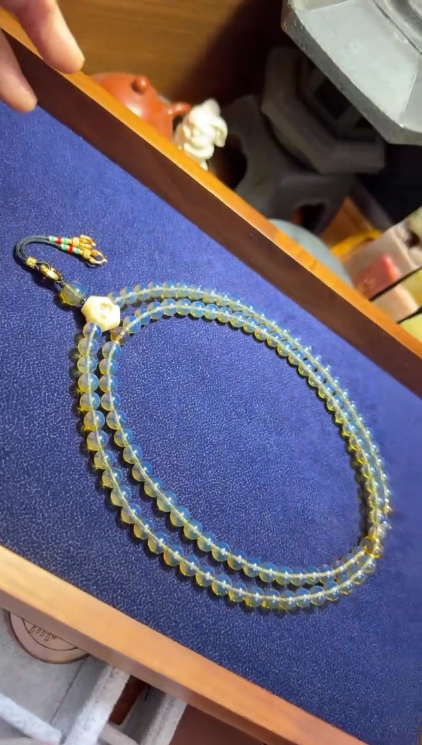 【闪购商品】琥珀颈饰未镶嵌108佛珠7+--多样性发一