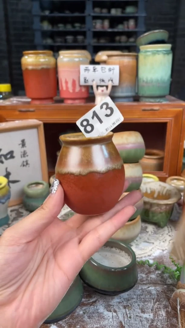 瓷片813知木小芳花盆编号
