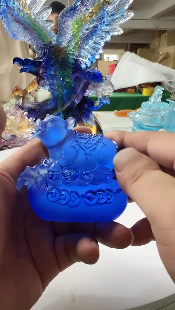 琉璃手工艺品古法琉璃生肖猪摆件