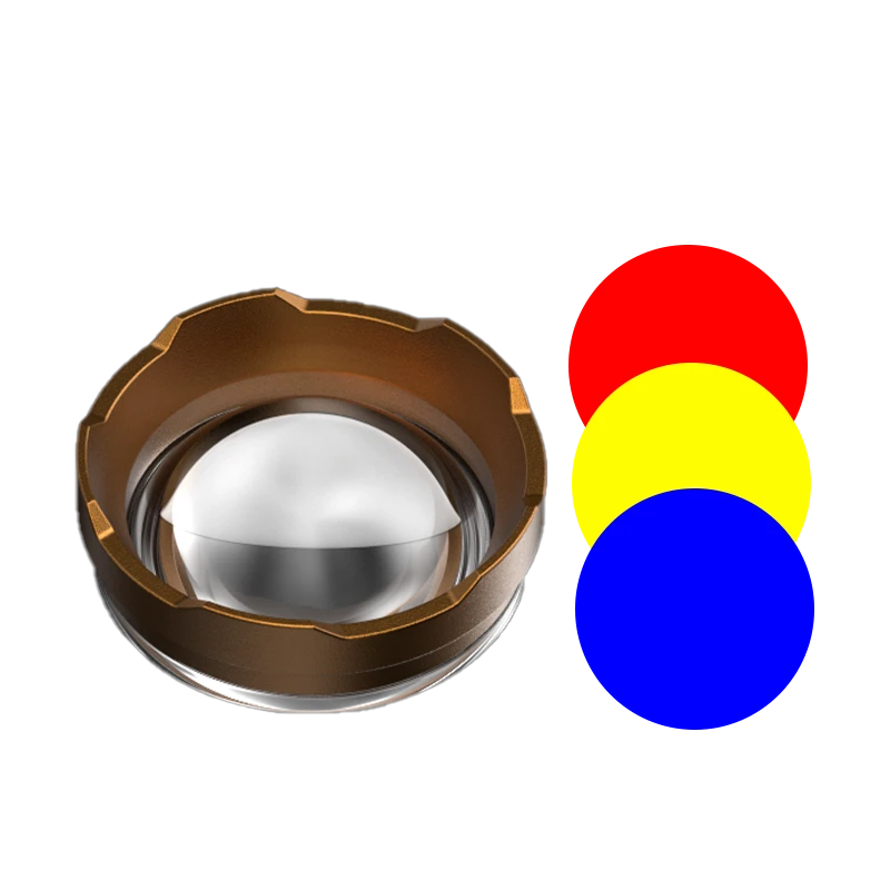 SMILING SHARK 手电筒专用变色滤镜蓝光/红光/黄光/点火镜片