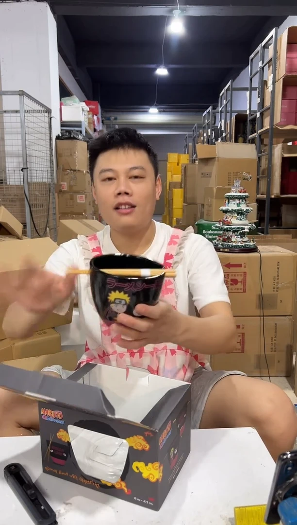 瓷片原盒火影拉面碗 陶瓷