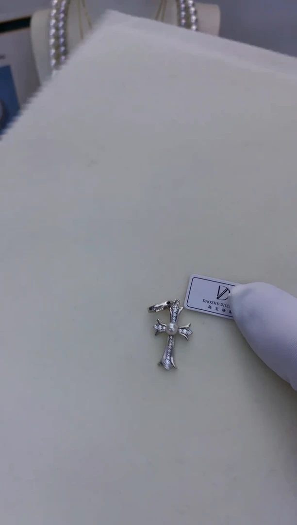 银S925镶嵌海水珍珠饰品设计款吊坠