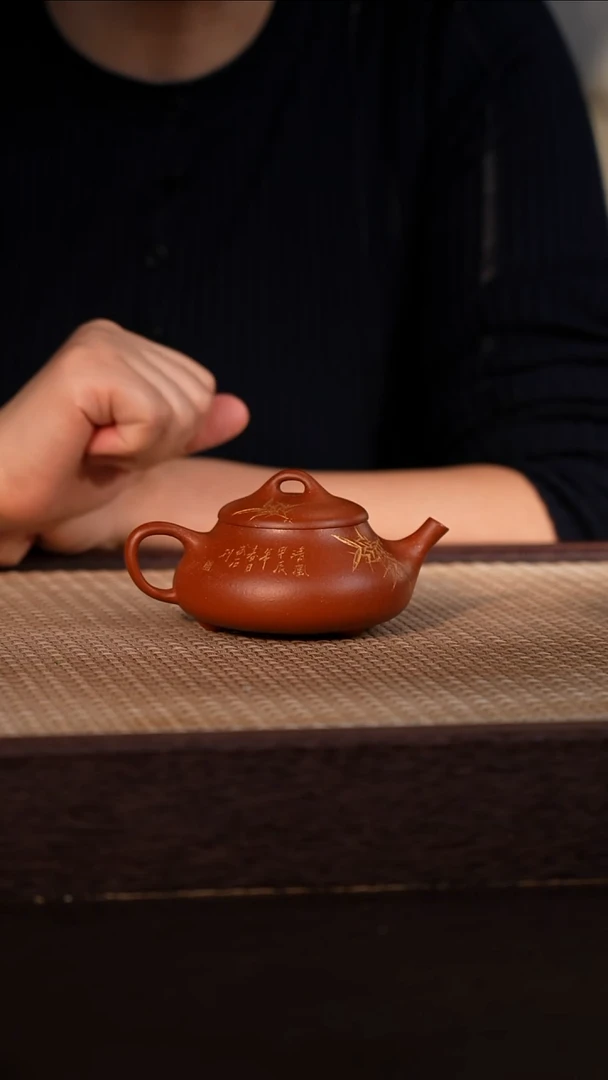 茶壶紫砂粗砂朱泥 100cc