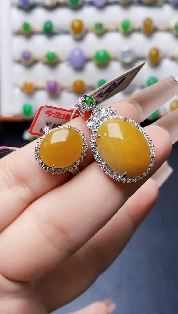 银S925镶嵌戒指翡翠0331