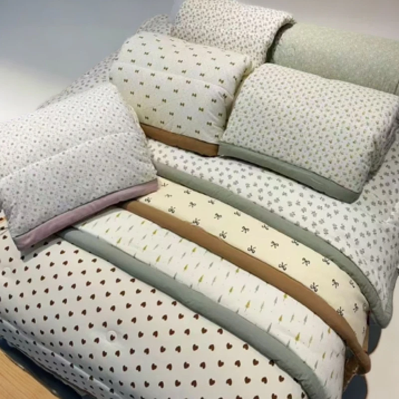 针织透气春秋被碎花