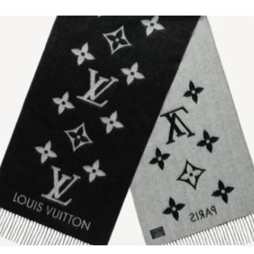 全新未使用 LouisVuitton/路易威登 【佳娴】羊绒围巾浅灰TP006422