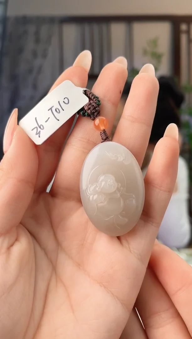 颈饰未镶嵌和田玉逍遥佛 7010