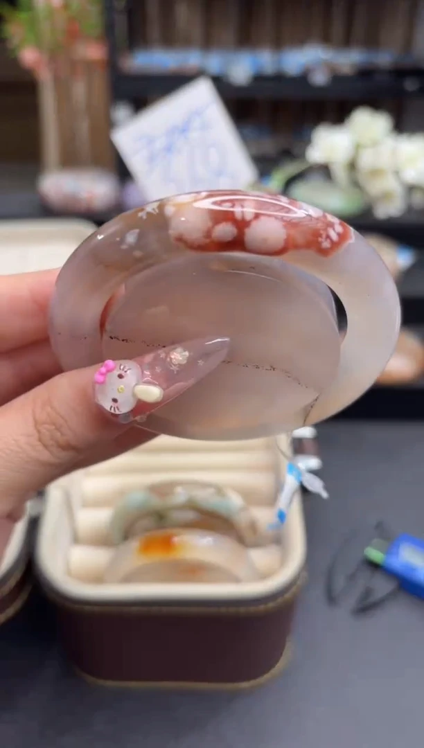 未镶嵌手镯石英质玉7(55圈赠送镯心)