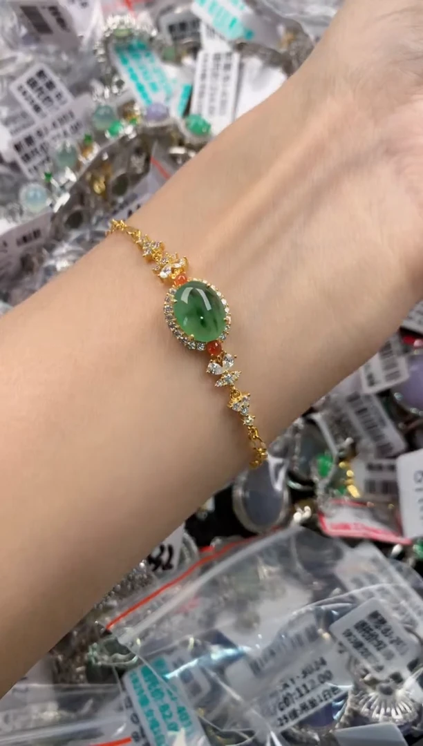 银S925镶嵌戒指翡翠1-----8