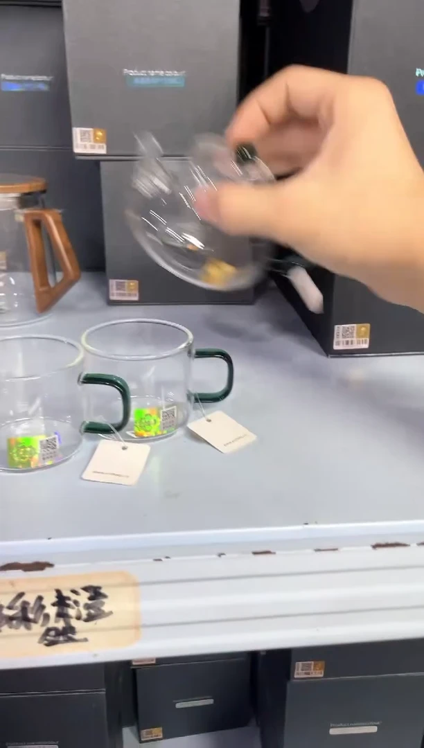 禾器/晶彩瑾玉壶/墨绿+禾器清禾杯一个装墨绿色*2