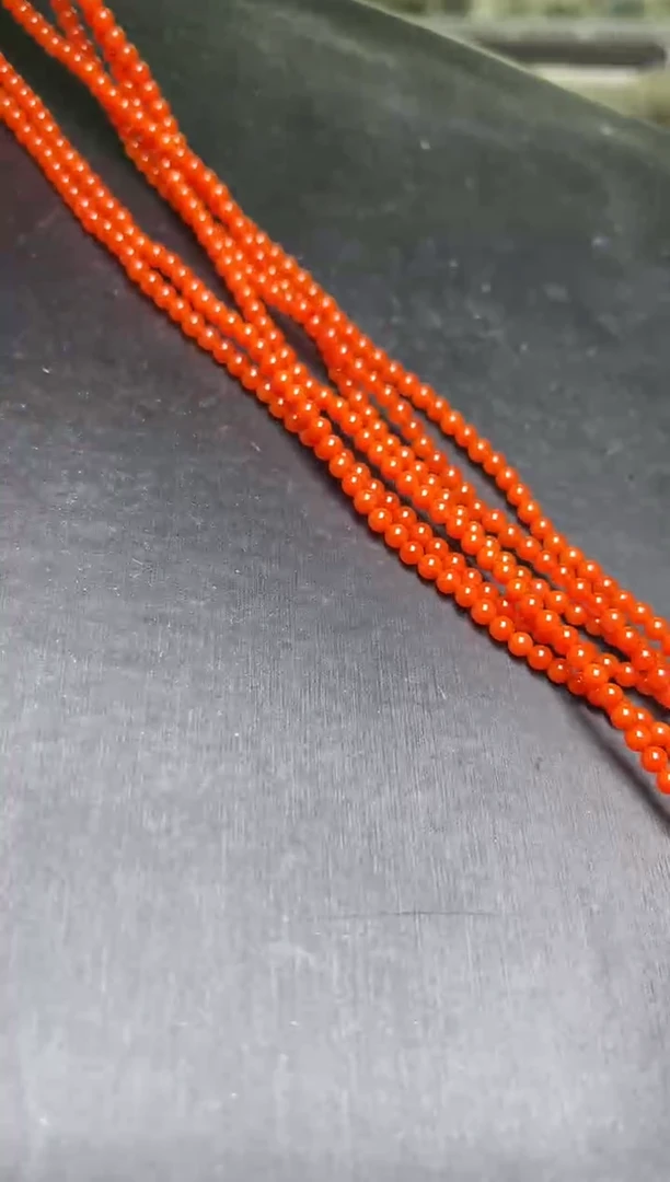 未镶嵌手串南红玛瑙保山冰红南红多圈 4mm+ JP57133 多样性发一