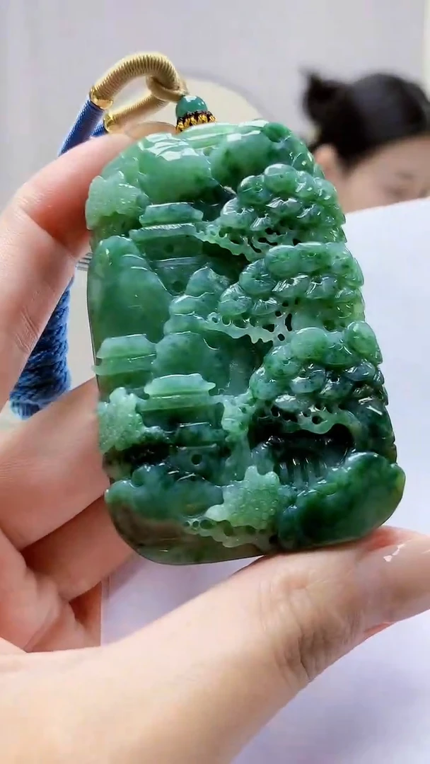 未镶嵌定制翡翠4812MM-毛货挂件121