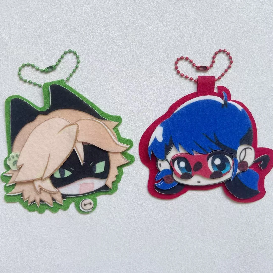 新款可爱小黑猫罗尔成品不织布包包挂件超萌送朋友收藏挂背包