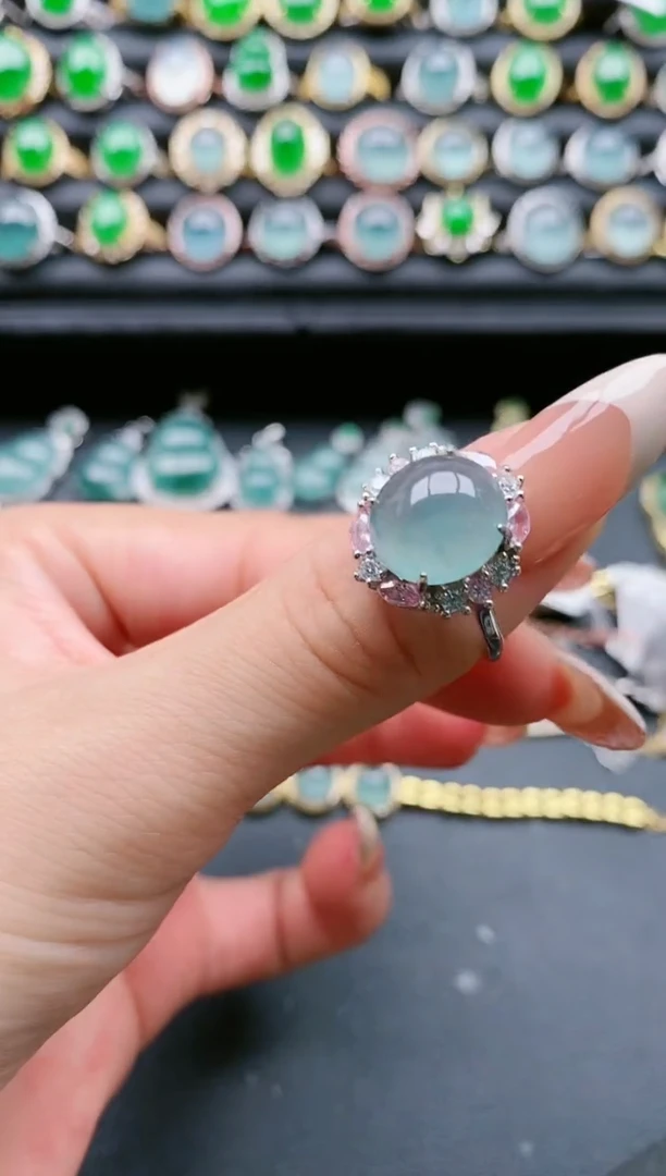 【闪购商品】翡翠戒指银S925镶嵌111111