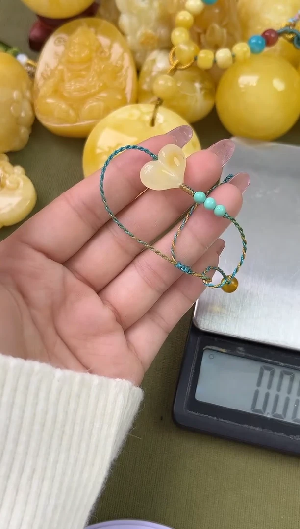 裸石琥珀未镶嵌琥珀蜜蜡吊坠