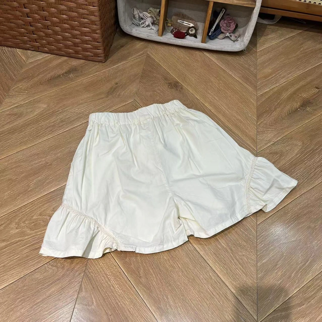 〖姐姐家〗2025夏款蕾丝短裤儿童休闲裤zx24355