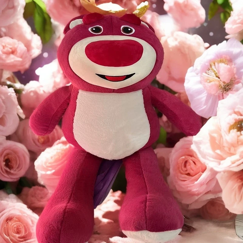 p草莓红色站立大熊公仔毛绒玩具