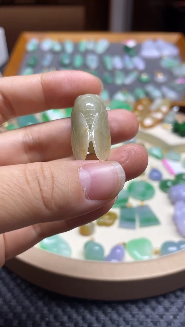 【闪购商品】翡翠颈饰未镶嵌金蝉