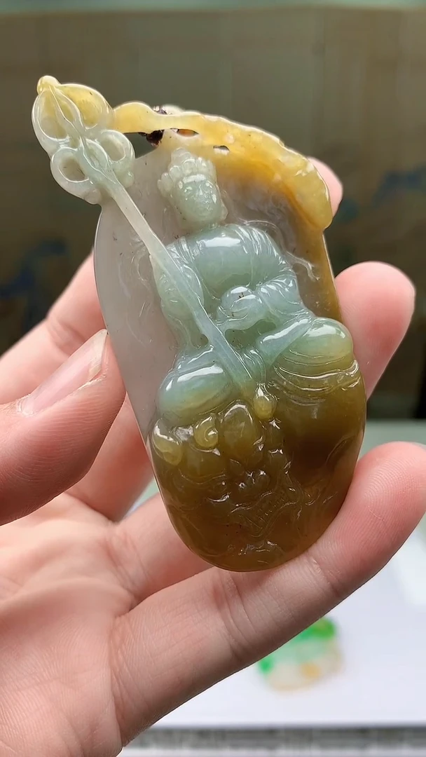 【闪购商品】定制翡翠未镶嵌5152bb-毛货挂件41