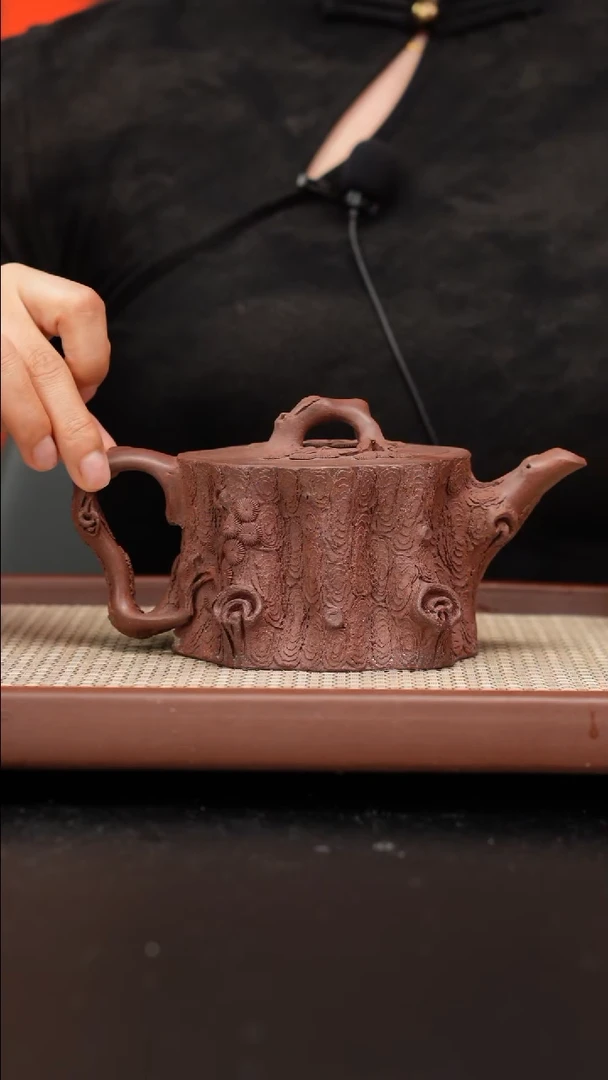 【闪购商品】紫砂茶壶全手工底曹清松桩340全贴