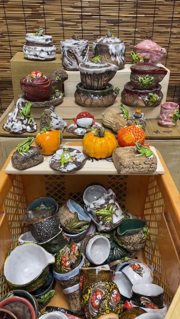 精美粗陶手工柴烧