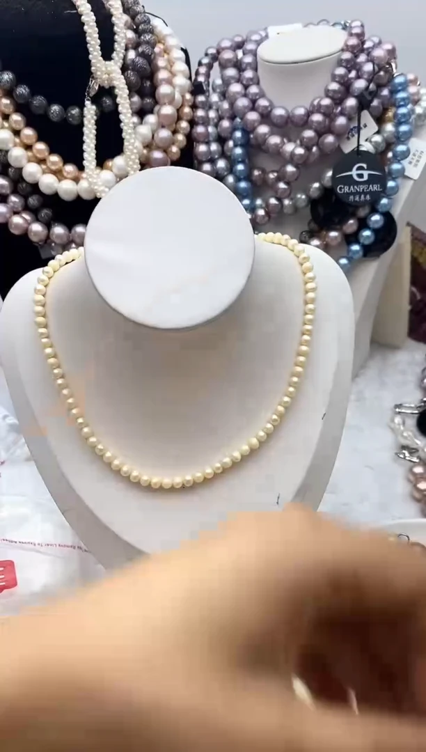 淡水珍珠钛钢颈饰10