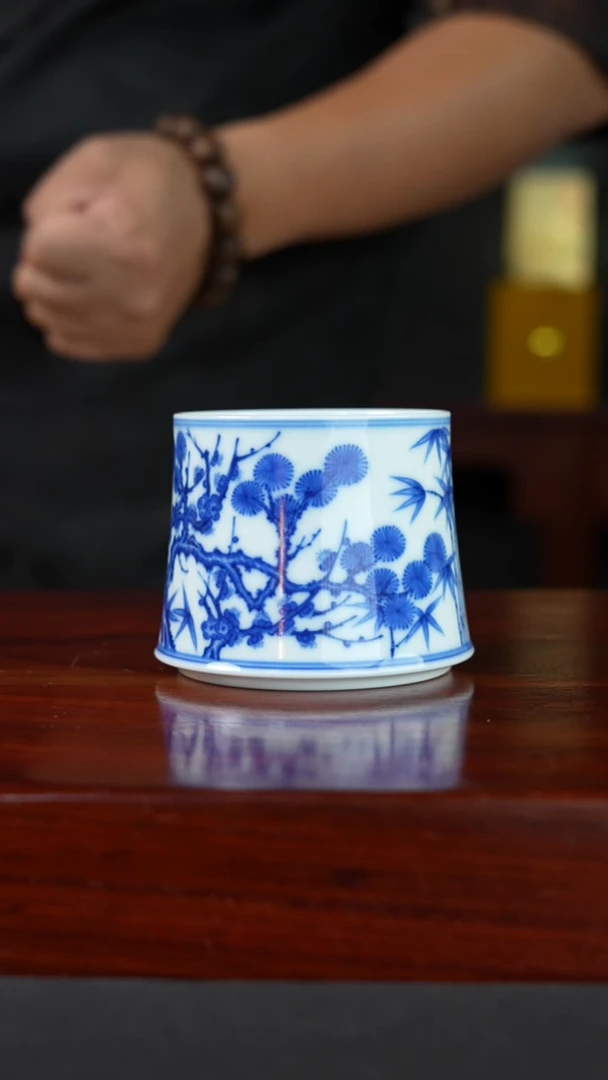 祖传窑真柴窑传承400年岁寒三友竹节杯