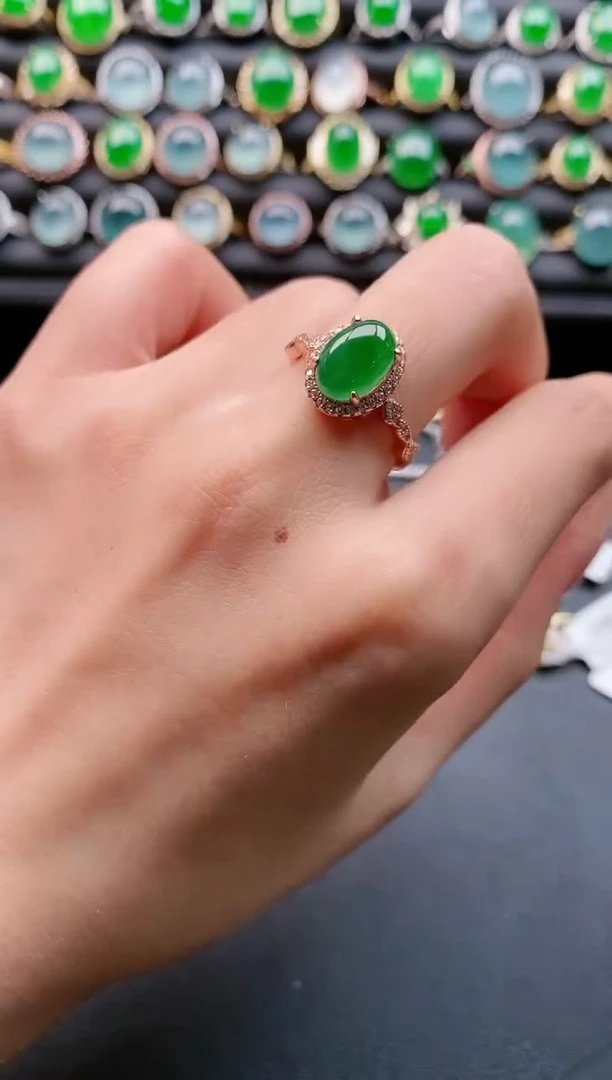 【闪购商品】翡翠戒指银S925镶嵌1111111