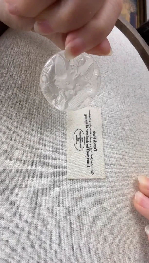 颈饰未镶嵌水晶晚*m纯天然水晶狐狐吊坠