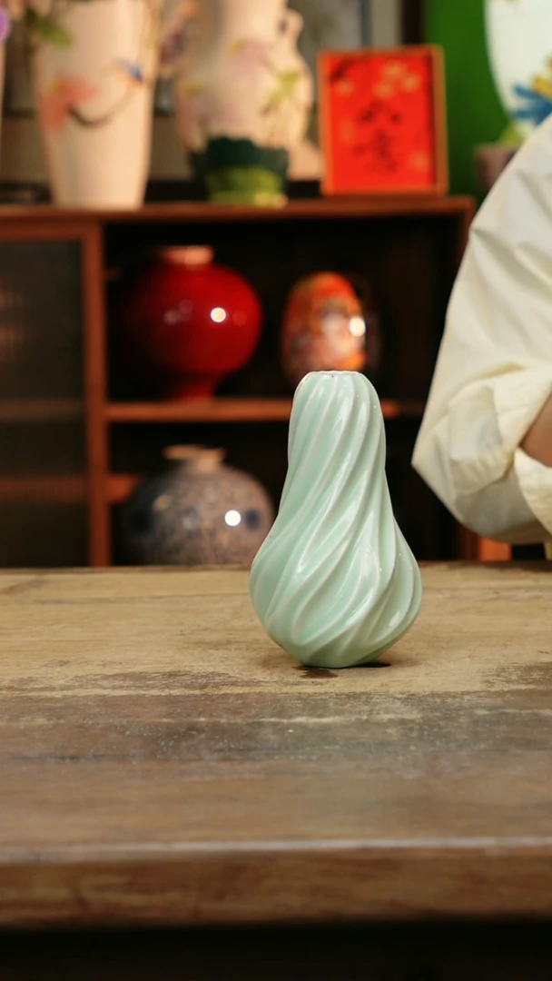 瓷片 景德镇纯手工釉下彩精品花瓶