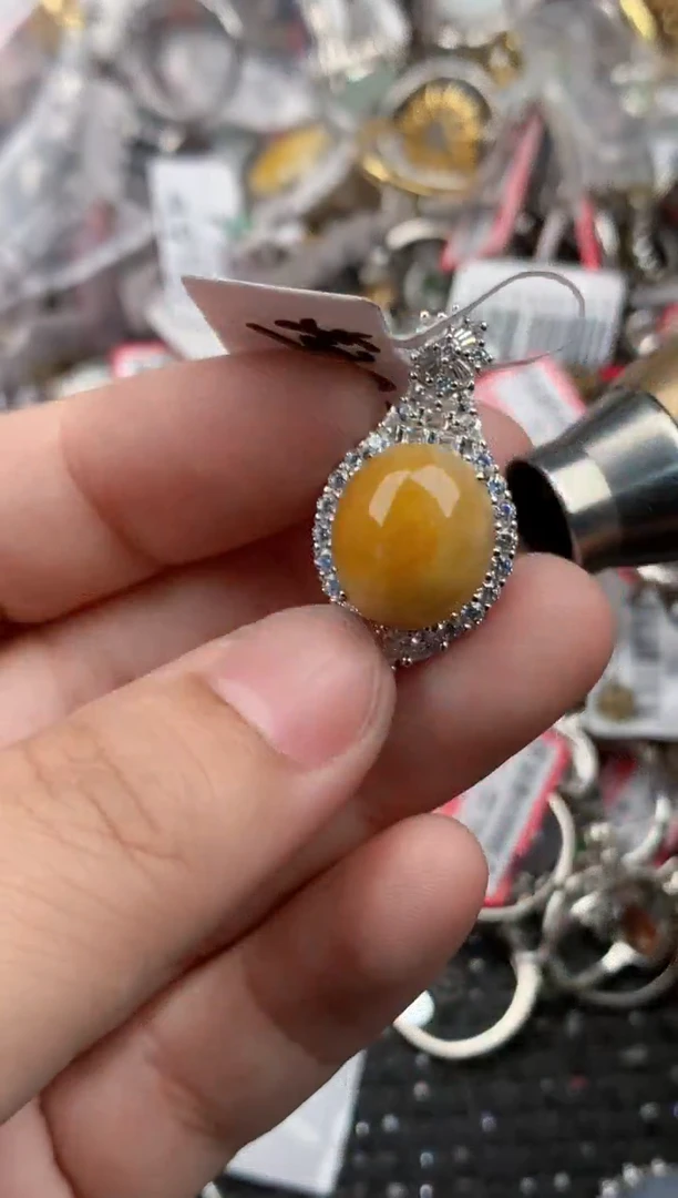 银S925镶嵌戒指翡翠555    1