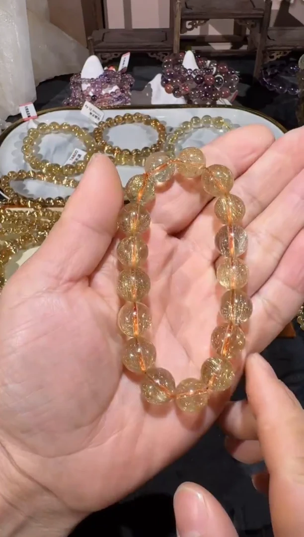 未镶嵌手串发晶SJ-756金发晶