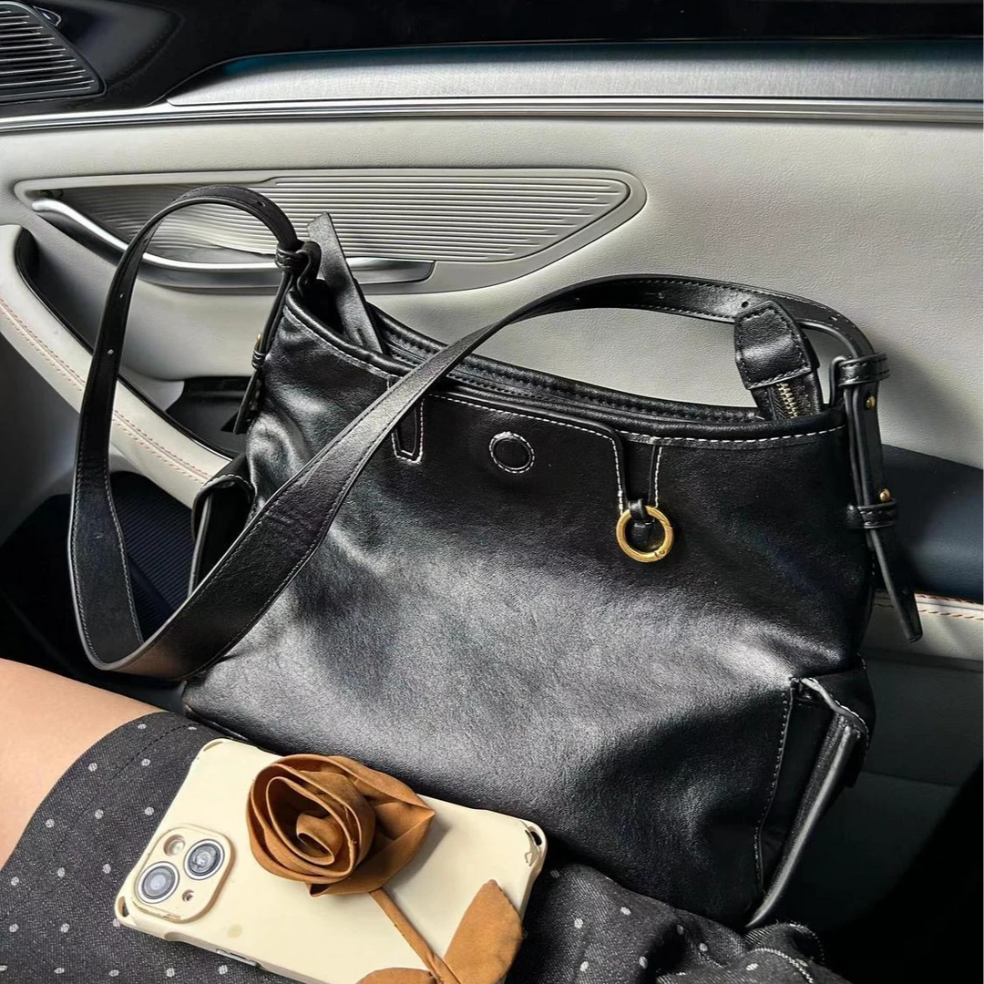 明星同款腋下托特包2025新款循迹系列hobo包真皮手感单肩斜包