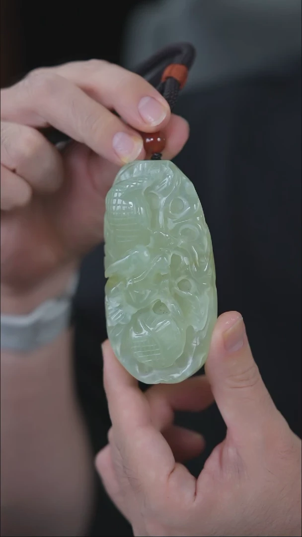 未镶嵌岫玉手把龙手把