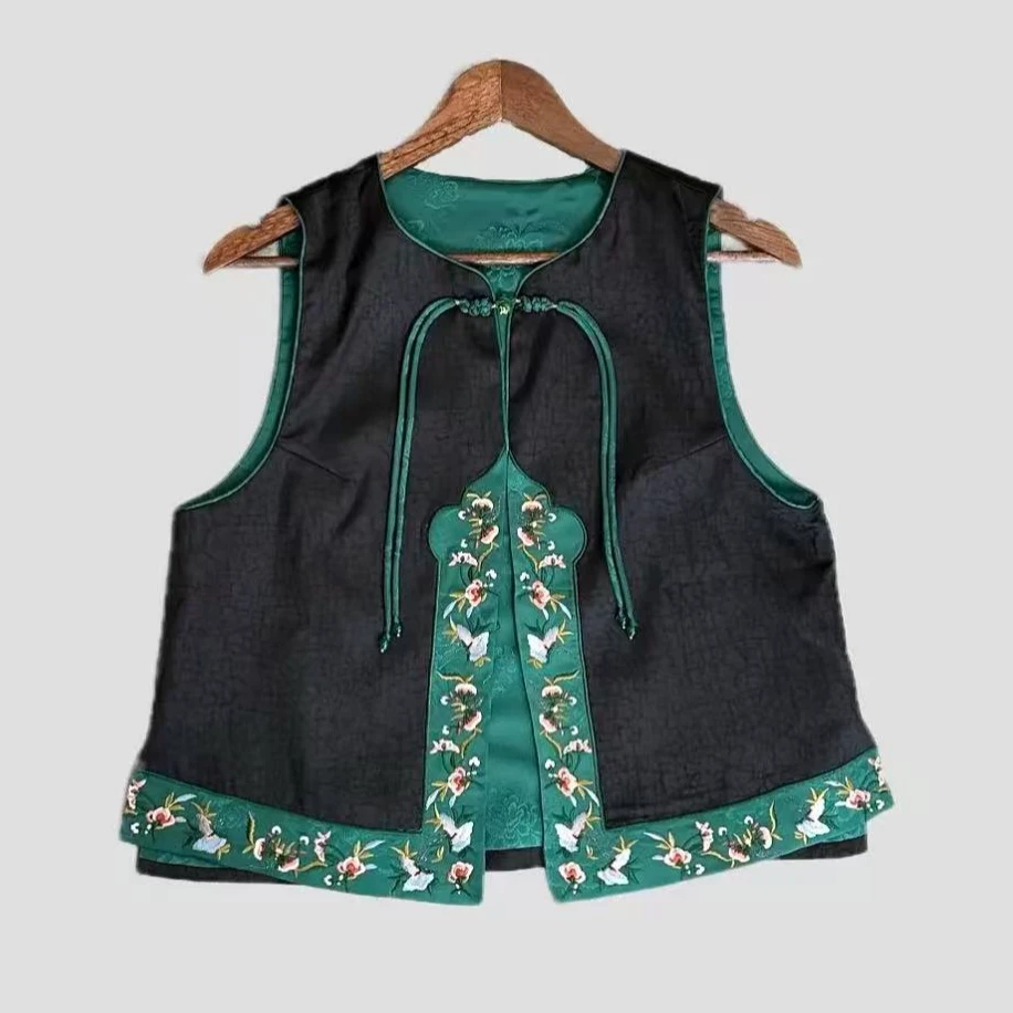 【素影】2025复古宫廷风重工中式绣花春夏薄款马甲