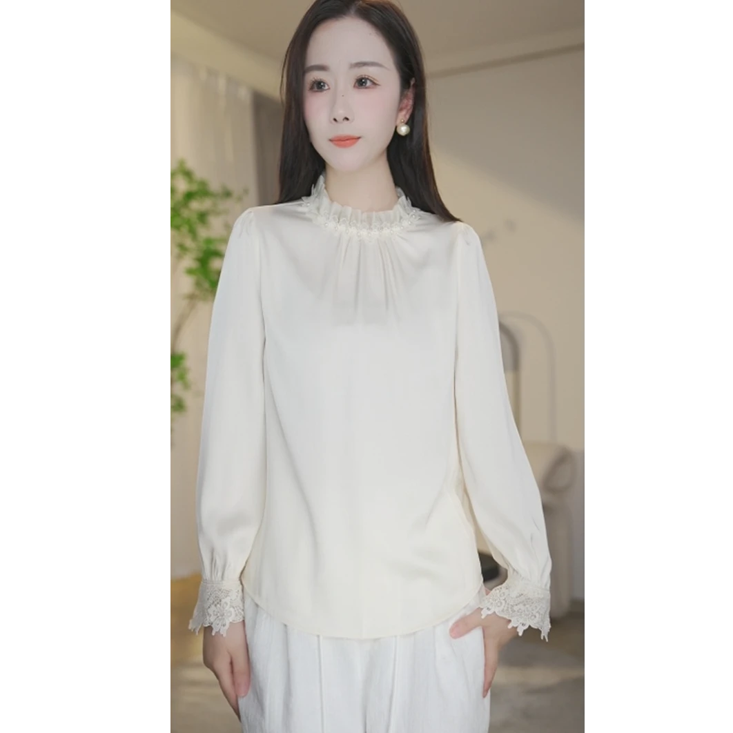 【杨杨专属】专柜新款时尚气质宽松洋气衬衫女8593381月光白