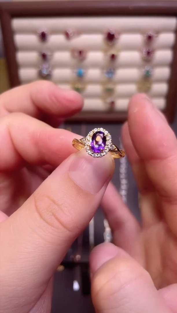 【闪购商品】紫晶笔搁银S925镶嵌1枚