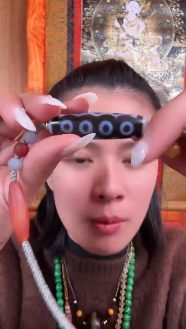 铁合金花岗石藏式风格珠串