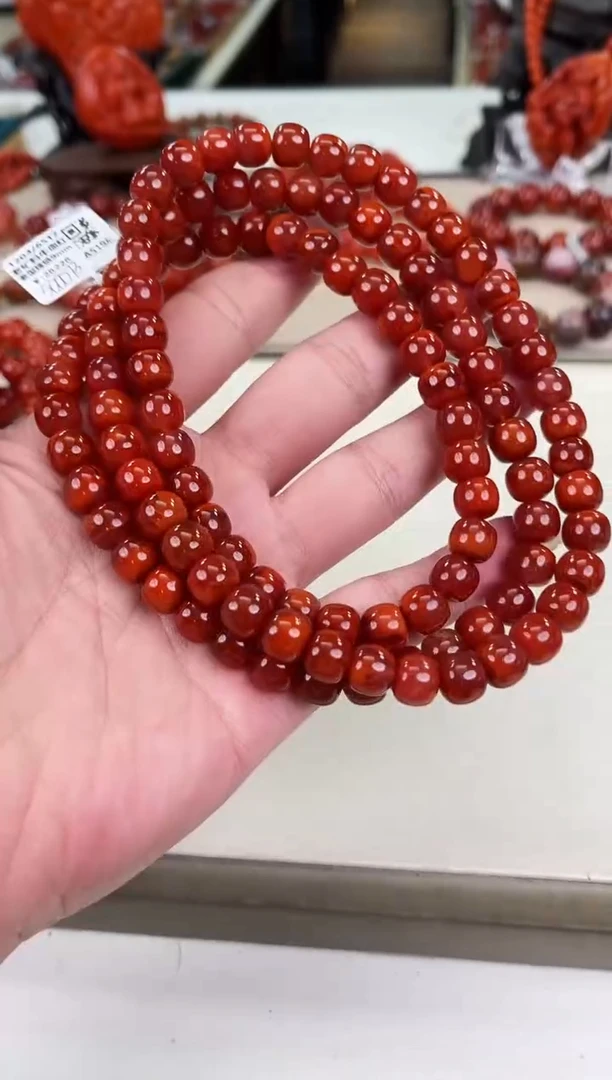 未镶嵌瓦西老型多圈9+南红玛瑙（多样式发其一）